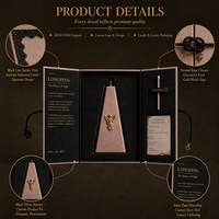 Boîte cadeau artisanale pour bougie, personnalisable en couleur, à double ouverture, avec cordon torsadé en dentelle et breloque dorée, rose poudré, OEM, vente en gros, gaufrée