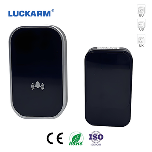 กริ่งประตูไร้สาย1ปุ่ม, กริ่งประตูพร้อมไฟในตัวกริ่งกระดิ่งไม่มีแบตเตอรี่ไฟฟ้า EU UK ปลั๊กแบบอัจฉริยะสำหรับบ้าน - Product Image 1