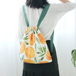 Impression de fruits fille toile <span class=keywords><strong>sac</strong></span> à <span class=keywords><strong>dos</strong></span> en coton doux décontracté sacs d'été morrales para mujer - Product Image 2