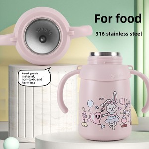 Nuevo Termo Infantil de Acero Inoxidable 316 de Grado Alimenticio, Botella Portátil de 400ml para Estudiantes, Guardería y Bebés, con Aislamiento Térmico - Product Image 5