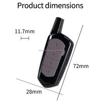 Télécommande universelle Zhipin 433 MHz à 4 boutons en plastique pour interrupteur d'éclairage, porte de garage, portail, option copie de code, pile CR2016
