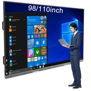室内65/75/85インチマルチタッチ画面スマートボードテレビ液晶パネルダブルシステムインタラクティブホワイトボード会議室教育 - Product Image 1