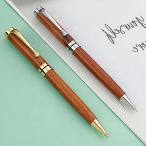 Bolígrafo Retro de Metal y Madera para Regalo Empresarial Conmemorativo, con Rotación, 4 Colores, Diseño Gráfico en Plástico - Product Image 2
