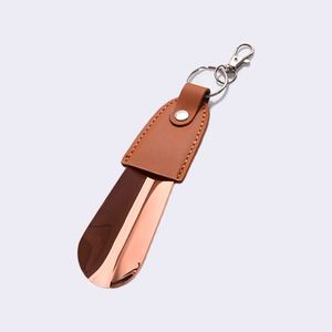 Calzador de Zapatos de Acero Inoxidable de Alta Calidad, Mini Calzador Portátil con Anillo para Llavero de Cuero - Product Image 3