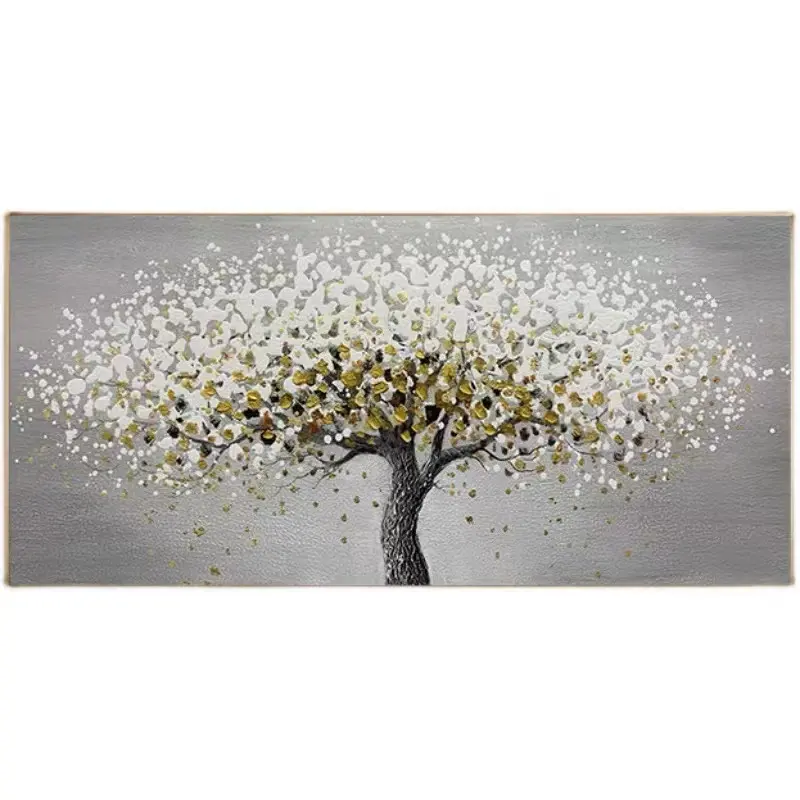 Hand Painted Tree Painting Wall Art Hanging Home Dining Room Decor Living Room Bedroom Signs Wall Personalized Decorations