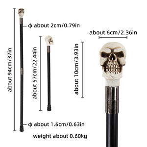 Knochen kopf Luxus Zauberstab Weihnachts feier Dekoration Cosplay Halloween Requisiten Mode Cool Walking <span class=keywords><strong>Wand</strong></span> Wanders tock - Product Image 2