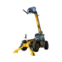 Chariot télescopique de 4000 kg, 4 tonnes, hauteur de levage de 7 m, diesel, 4 roues motrices, certifié CE, Euro 5, pour utilisation agricole et industrielle, transpalette télescopique
