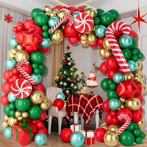 Kit d'arche <span class=keywords><strong>de</strong></span> ballons rouge, vert et or en forme <span class=keywords><strong>de</strong></span> canne à sucre, décoration <span class=keywords><strong>de</strong></span> <span class=keywords><strong>cheminée</strong></span> <span class=keywords><strong>de</strong></span> Noël, toile <span class=keywords><strong>de</strong></span> fond pour fête intérieure, fournitures <span class=keywords><strong>de</strong></span> décoration - Product Image 6