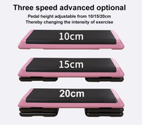 Plataforma de Ejercicio Kepler con Altura Ajustable, Antideslizante, de HDPE, para Gimnasio en Casa, Tabla de Entrenamiento Cardiovascular Estable, Plataforma de Step Aeróbico