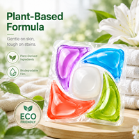 Lessive en Gros 5 Chambres Écologique Ingrédients Naturels Nettoyage Puissant Dissolution Rapide Anti-Bactérien Nettoyage en Profondeur pour Vêtements