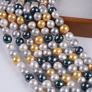 Perles naturelles de Zhuji en gros, 10-13 mm, perles d'Edison plaquées huile, chaîne de perles DIY, matériel pour collier, perles en vrac - Product Image 2