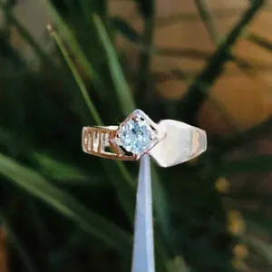 Anillo de Aguamarina de Plata de Ley 925 hecho a mano, piedra natal de marzo, compromiso, promesa, aniversario, regalo de boda para fiestas - Product Image 4