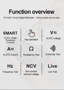 Multímetro Digital Inteligente True RMS Portátil, Comprobador de Voltaje AC/DC, Rango Automático, LCR, Multímetro Inteligente - Product Image 3