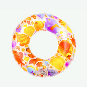 Bouée gonflable pour enfants, motif monde sous-marin, ronde, en PVC, épaisseur 28 mm, flotteur pour jeux aquatiques pour enfants - Product Image 2