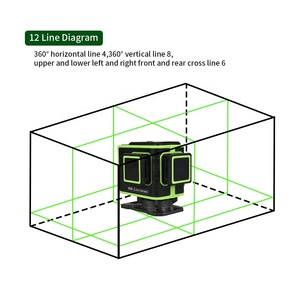 Máy đo mức <span class=keywords><strong>Laser</strong></span> Tự san phẳng 12L 3D chính xác mới 360 mức <span class=keywords><strong>Laser</strong></span> quay ngang và dọc màu xanh lá cây. - Product Image 5