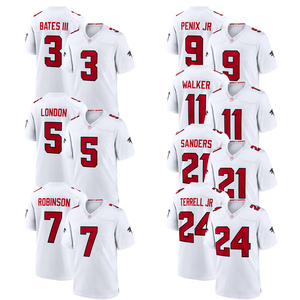 Maillots de football américain personnalisés 2026 Atlanta – Tenues brodées pour jeunes avec logos – Blanc - Product Image 1