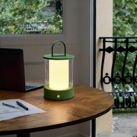 Lampe de bureau portable tactile à LED rechargeable, à intensité variable, à changement de couleur RVB, en métal, pour chambre à coucher, bar, style moderne minimaliste