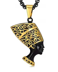 Afrikanische Aussage Ägyptische Pyramide Auge des Horus Pharao Ägypten Königin Nofretete Herren Anhänger Ankh Hip Hop Schmuck Halskette