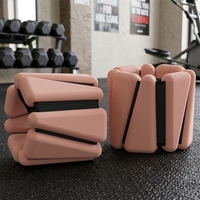 Poids de cheville et de poignet réglables en silicone, avec barres en fer de 0,5 kg à 2,3 kg, pour le yoga, le Pilates, l'entraînement en studio et la musculation