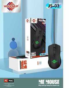 Mouse da Gaming WISDOMUP JS-03 con Retroilluminazione RGB, Ottico, Cablato, 5 Pulsanti, Design Ergonomico per Mano Destra - Product Image 3