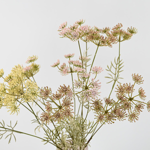Fleurs de mariage artificielles en dentelle de la reine <span class=keywords><strong>Anne</strong></span>, 60 cm, 5 têtes, couleurs d'automne réalistes, pour bouquet, centre de table, décoration de fête à domicile - Product Image 2