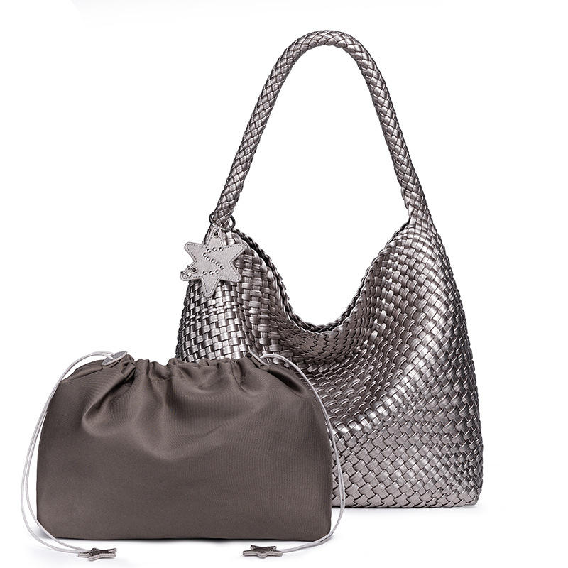 2006 # pendentif étoile pentagonale gris titane-44*17*32cm