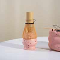 Ensemble de bols à matcha en céramique japonais, ensemble de fouets à matcha en céramique 100 brins avec logo, fouet à matcha personnalisé