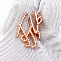 Étiquettes métalliques personnalisées de haute qualité avec nom de marque en relief 3D, respectueuses de l'environnement, pour vêtements, sacs et chaussures