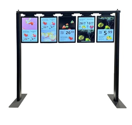 Supermarket Digital Signage Display 10.1inch Touch Screen Double-Sided Price Tag Media Digital Signage Metal Material