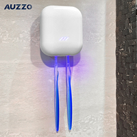 Stérilisateur portable UVC LED pour 2 brosses à dents électriques avec ventilateur de séchage chauffant – Vente en gros