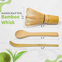 Fouet à matcha Eco Coffee Outils traditionnels japonais pour le thé matcha Ensemble de fouets en bambou