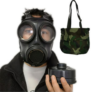 Masque respiratoire intégral en silicone avec filtre à charbon actif personnalisé, anti-gaz toxique, avec distributeur d'eau - Product Image 1