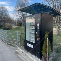 Distributeur automatique combiné d'extérieur durable, résistant aux intempéries, avec écran numérique, en métal, portable, système de paiement par jeton et code QR, pièces incluses