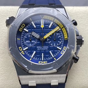 นาฬิกาดำน้ำสุดหรู คุณภาพดีที่สุด เครื่องจักรกล 42 มม. โรงงาน MS กลไก ETA 3124 รุ่นดำน้ำ 26703 มัลติฟังก์ชั่นโครโน หน้าปัดสีน้ำเงิน - Product Image 1