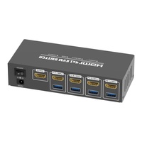 4-Port pour HDMI KVM Switch HD 8K Metal Set 4-Pcs pour le partage audio et vidéo Clavier et souris