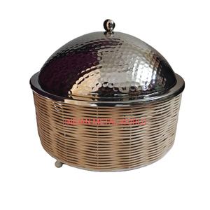 Casserole décorative en bois et en acier inoxydable, vente en gros, marmite en bois personnalisée faite à la main avec couvercle, nouvel arrivage - Product Image 1