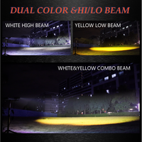 Feux auxiliaires LED laser de haute qualité Zda10 55W 36000Lm, couleur combinée jaune et blanc, 5 lasers, pour tout-terrain 4x4, travail, antibrouillard