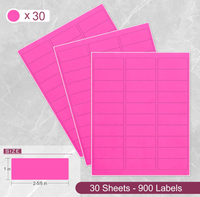 Étiquettes adhésives pleine page fluorescentes néon 8,5x11 pouces avec code-barres, adhésif puissant, écologiques, sans BPA, pour bureau et maison