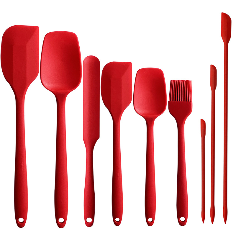 MIXWARES Silicone Baking Set 10 Piece Spatula Scraper Brush and Mixing Spoon One Piece Design for Kitchen · image 2