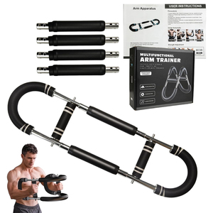 Entrenador de brazos Ejercitador personal para el hogar Fitness Portátil en forma de U Mano ajustable Acero Parte superior del cuerpo Fuerza Entrenador de brazos - Product Image 1