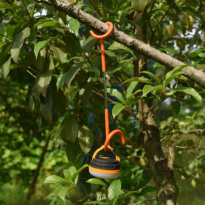 S Shaped Lamp Holder Hook Stainless Steel 10kg Load Outdoor Camping Light Accessory Gourd Shape Black And Orange - Product Image 1
