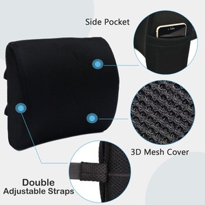 <strong>Seat</strong> Cushion &amp; Lumbar Support <strong>Pillow</strong> for Office Chair, Memory Foam Car <strong>Seat</strong> Chair Cushion with Adjustable Strap Washable - Product Image 4