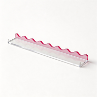 Ensemble de pousseurs de Mahjong de luxe modernes à bords festonnés, avec quatre aimants en acrylique en forme de coquille, durables, résistants à l'eau et portables pour table