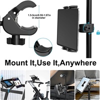 Support de tablette et de téléphone pour guidon de vélo et utilisation sur bureau, support de fixation pour vélo en plein air, matériau ABS compatible avec les appareils de 4,7 à 12,9 pouces