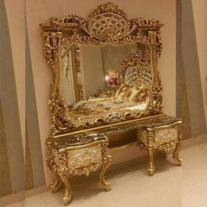 <span class=keywords><strong>Letto</strong></span> <span class=keywords><strong>Matrimoniale</strong></span> di Lusso in Legno Massello Intagliato con Foglia d'<span class=keywords><strong>Oro</strong></span> Stile Europeo OE-FASHION, 1,8 Metri, per Villa e Casa - Product Image 4