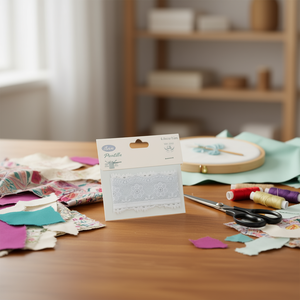 Encaje Ilan Puntilla 45x150mm Blanco, Adorno Decorativo para Costura y Manualidades - Product Image 3