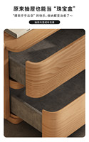 Table de chevet moderne minimaliste en bois massif de luxe léger avec tiroir de rangement pour petits appartements, mobilier de maison