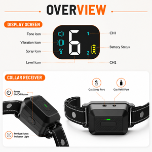 <span class=keywords><strong>Collier</strong></span> <span class=keywords><strong>anti</strong></span>-<span class=keywords><strong>aboiement</strong></span> ultrasonique en plastique pour chiens - Étanche, batterie rechargeable, dispositif <span class=keywords><strong>efficace</strong></span> d'arrêt des aboiements et d'entraînement - Product Image 5