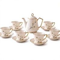 Service à café et à thé en céramique écologique de style pastoral européen pour les fêtes