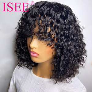 <span class=keywords><strong>Pelucas</strong></span> <span class=keywords><strong>de</strong></span> <span class=keywords><strong>Cabello</strong></span> Humano <span class=keywords><strong>Natural</strong></span> con Flequillo, Color Negro, con Frente <span class=keywords><strong>de</strong></span> Encaje, para Mujer, <span class=keywords><strong>Cabello</strong></span> Liso, Envío Directo <span class=keywords><strong>de</strong></span> Fábrica ISEE - Product Image 4